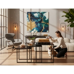 KOMPLET STOLIKÓW KAWOWY 3 w 1 STAL STK-155